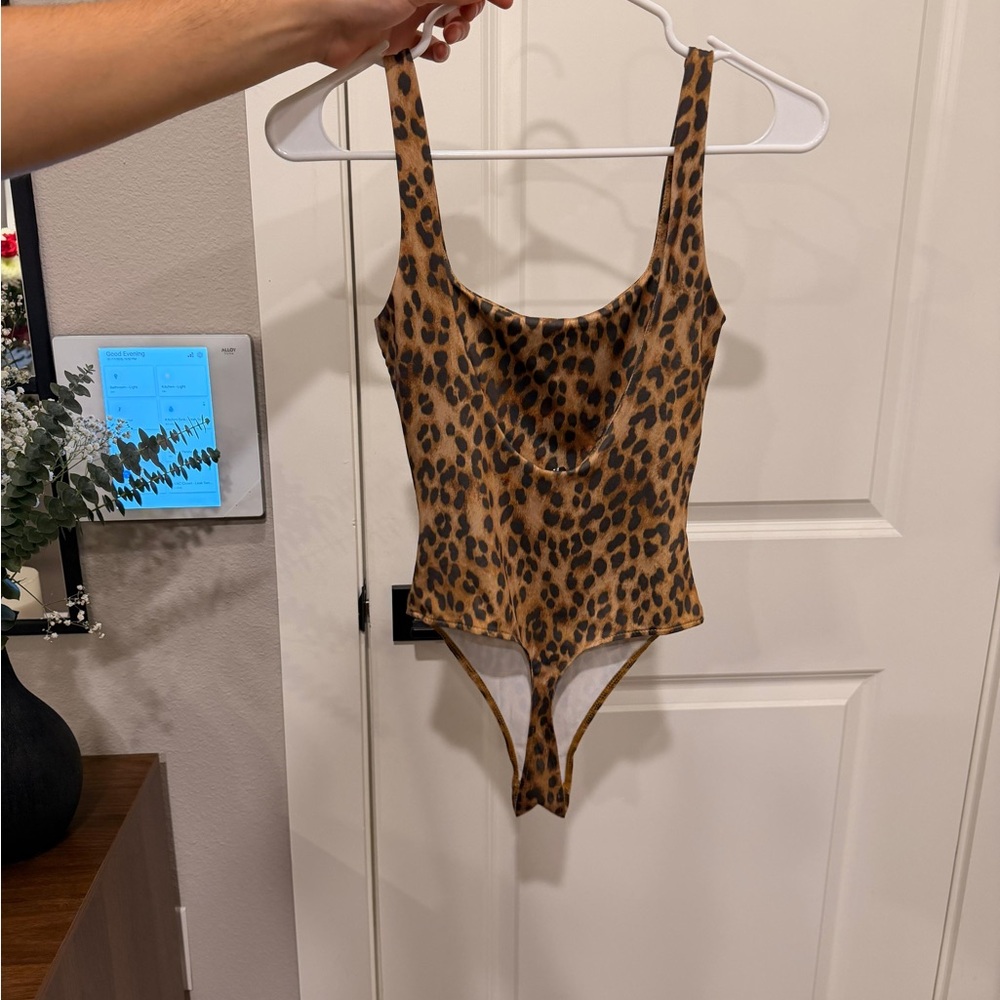 H&M Leopard Print Bodysuit - Brown